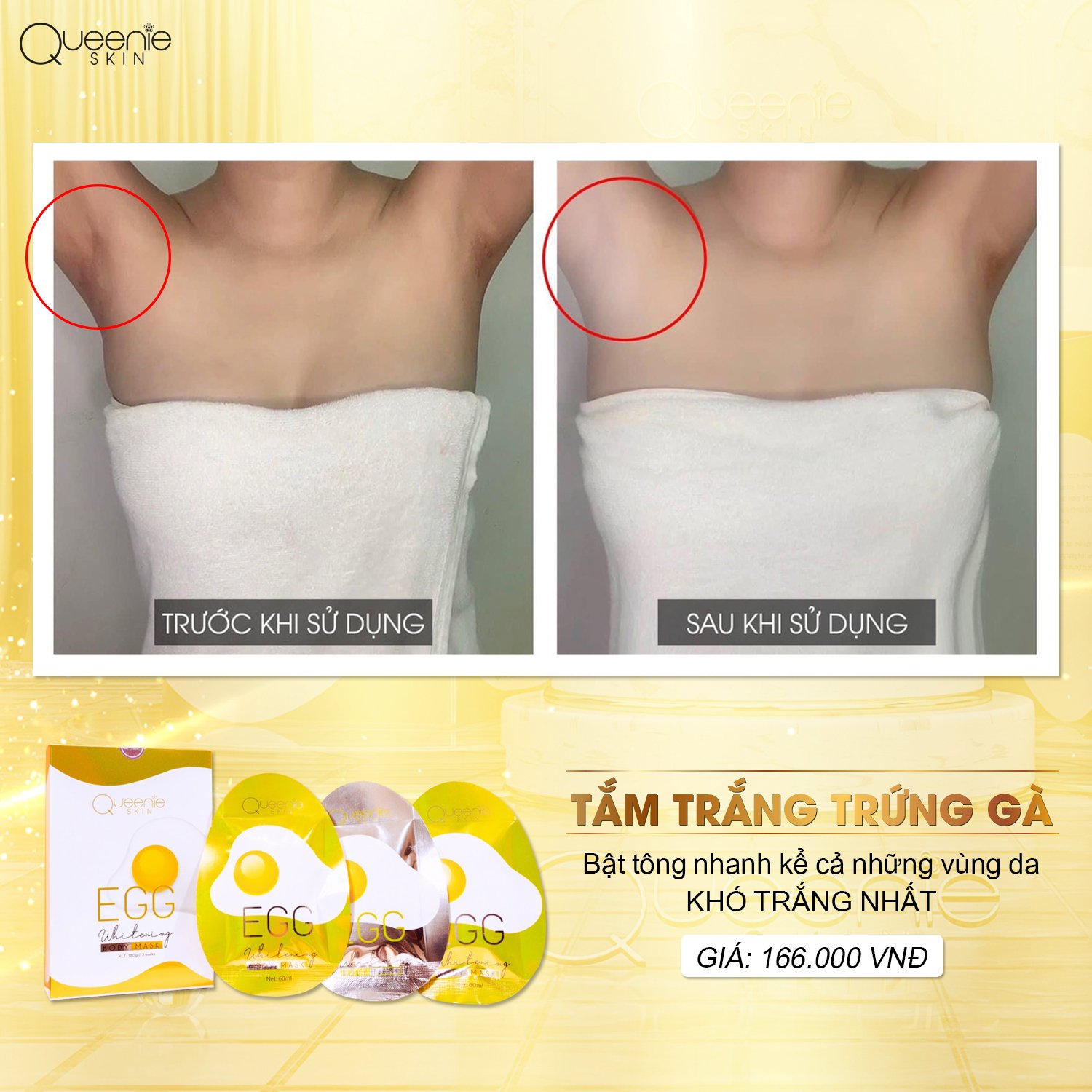 Combo 2 miếng tắm trắng da trứng gà