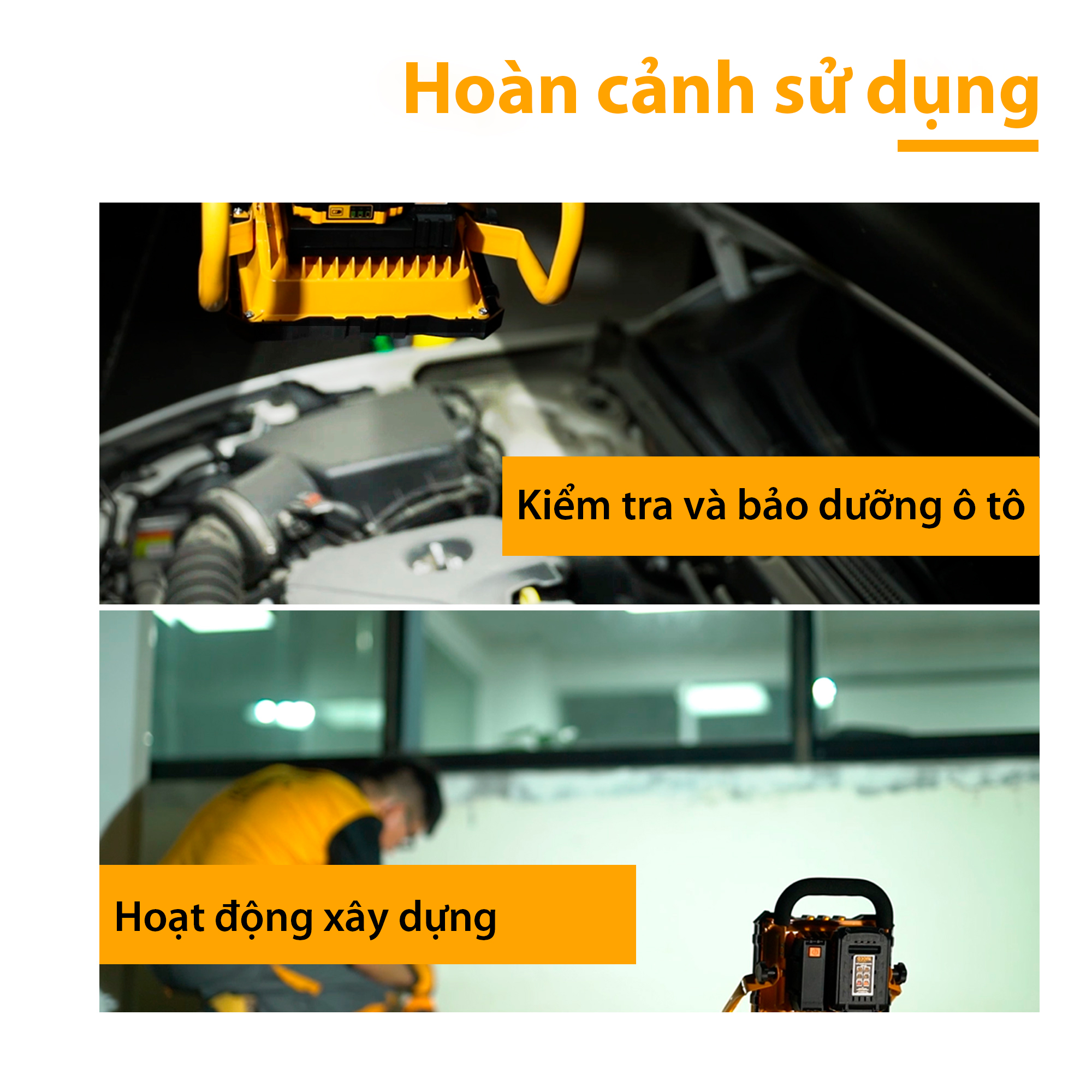 INGCO Đèn làm việc dùng pin Lithium 20V CWLI2002