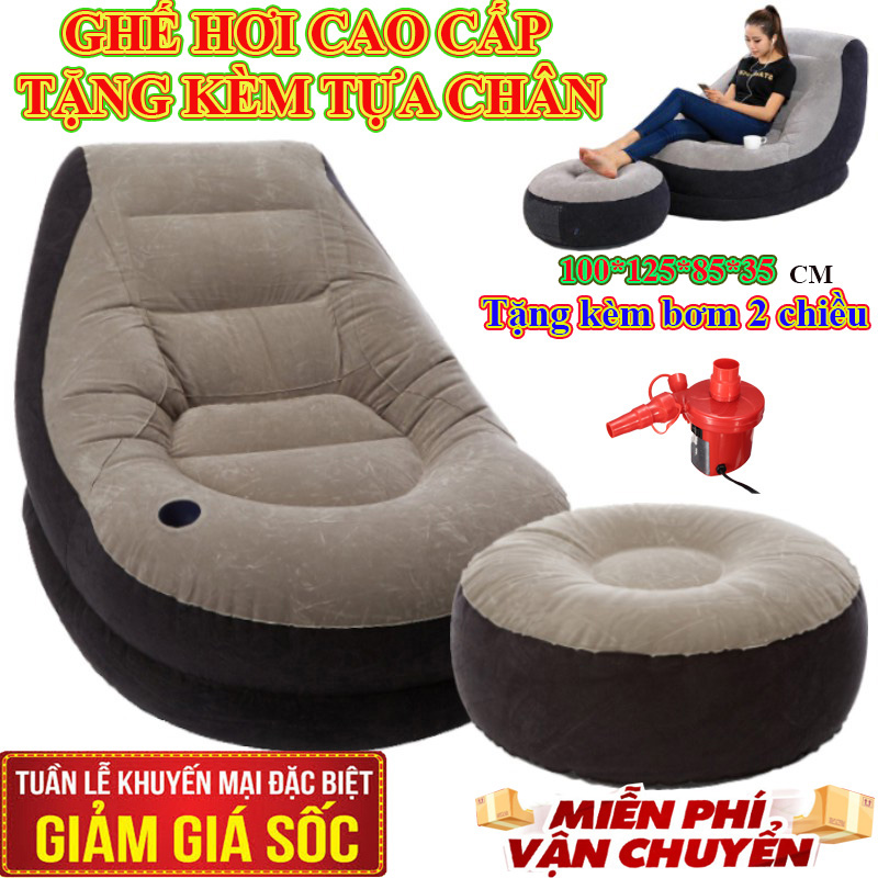 [HCM](TẶNG BƠM ĐIỆN)Combo ghế hơi tựa lưng cao cấpvà đệm hơi đơnGhế hơi tựa lưng giá rẻGhế đệm hơi tựa lưngGhế Nệm Hơi Tựa Lưng cao cấp Thư gian thoải mãi ở ban công mọi không gian.