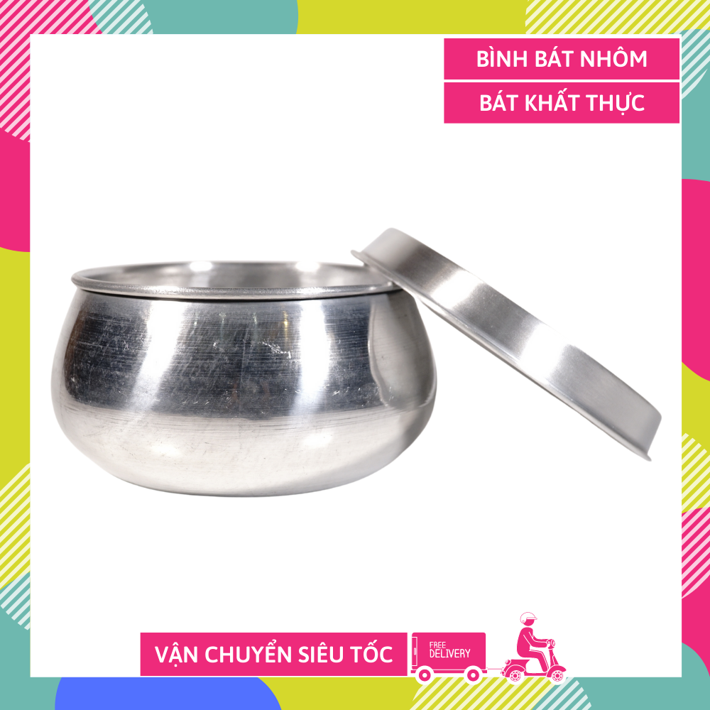 Bát nhôm khất thực cho sư thầy, bình bát nhôm ăn chay - Rộng 20cm Cao 10cm  | Lazada.vn