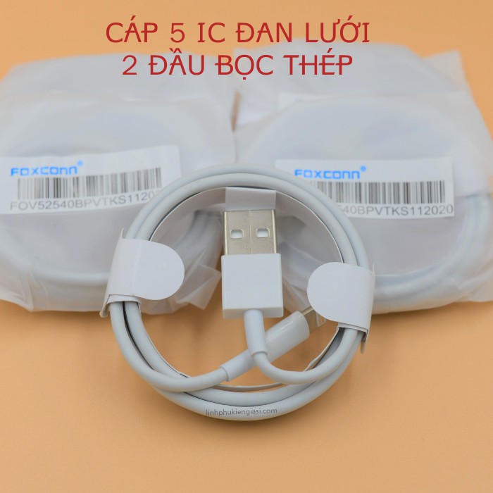 [CAO CẤP] Dây sạc nhanh iphone Foxconn 5IC/8IC