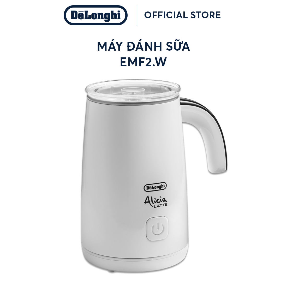 Máy Đánh Sữa DeLonghi Alicia Latte EMF2.W - Tạo Bọt Mịn, Dễ Vệ Sinh - Chính Hãng