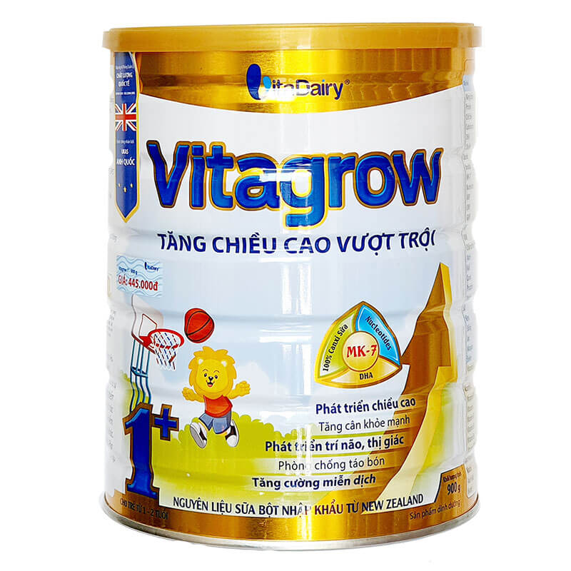 Sữa bột Vitagrow 1+ 2+ 900g (Date 2026)