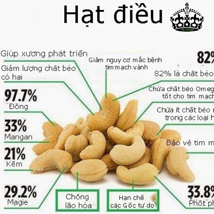 [100%Điều Bình Phước Cồ A] Hạt điều tách lụa Bình Phước Hũ 500g, 250g, 100g