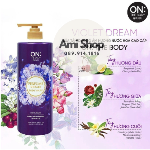 Sữa tắm On the body Perfume 1000ml