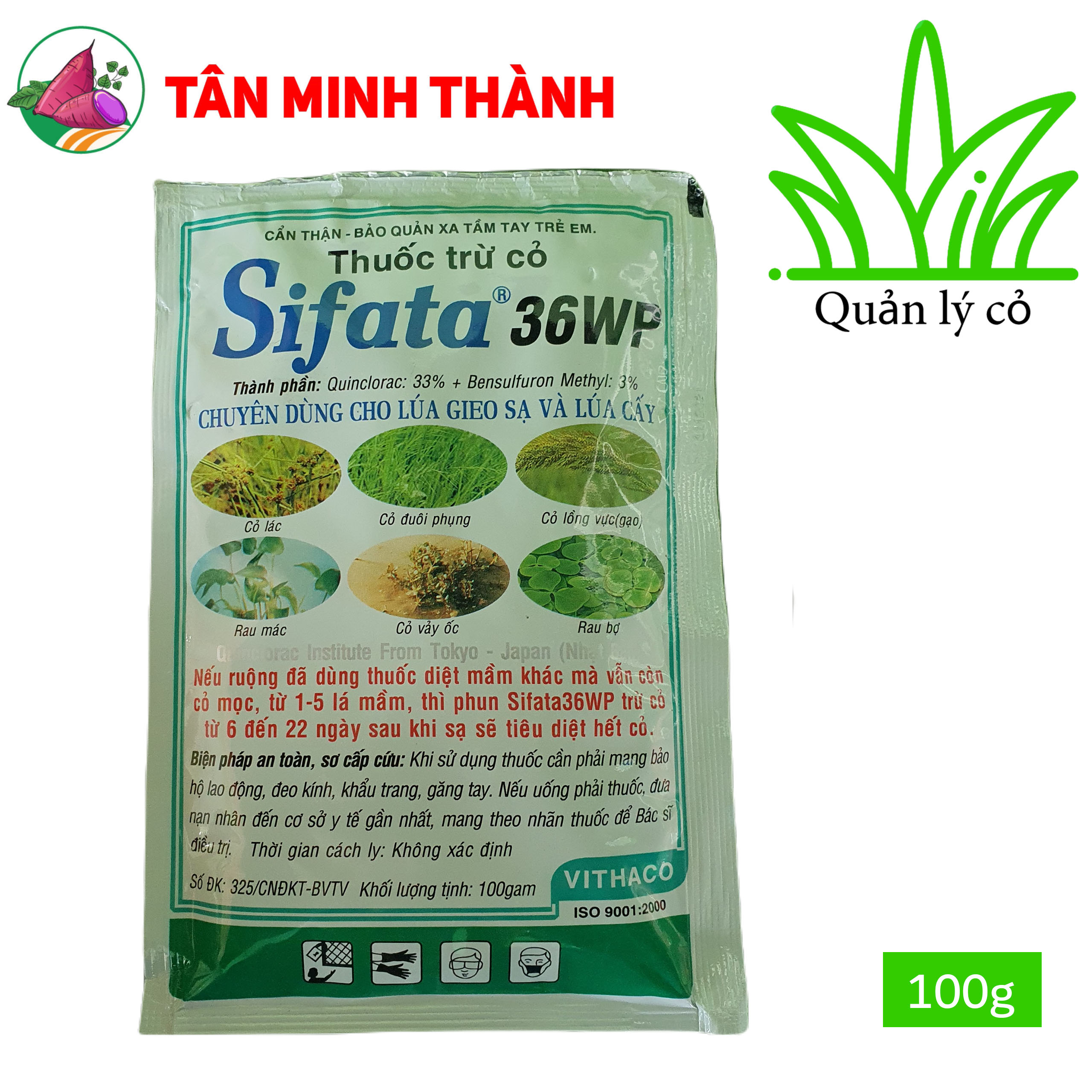 Sifata 36WP - Thuốc trừ cỏ chác lác, cỏ đuôi phụng, cỏ lồng vực, cỏ lá rộng trên lúa