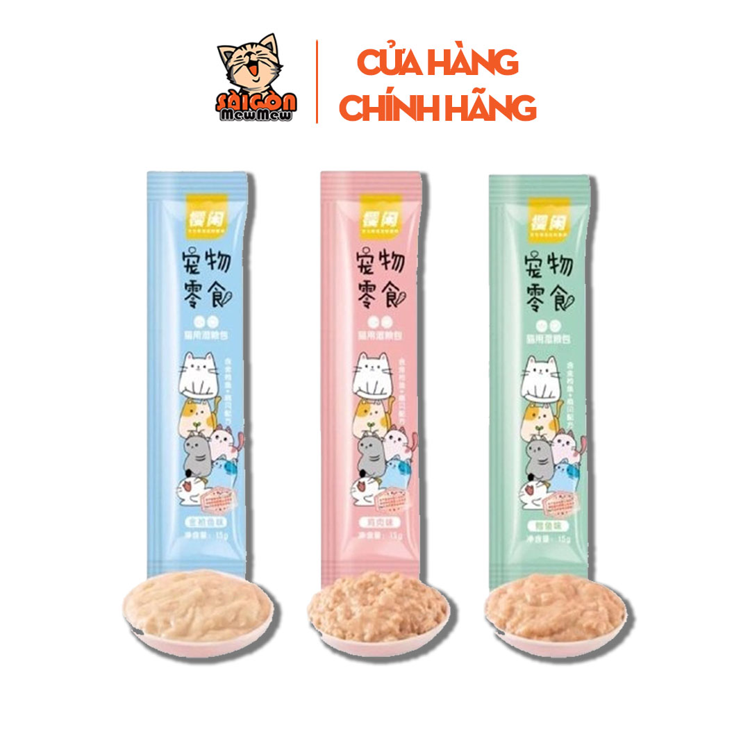 [Combo 50 Thanh] Súp Thưởng TAOTAO Cho Chó Mèo 15g – Kem Thưởng Thơm Ngon, Dinh Dưỡng, Tiết Kiệm