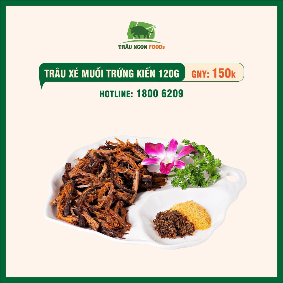 [ Chỉ giao tại Hà Nội] Trâu xé muối trứng kiến 120gr