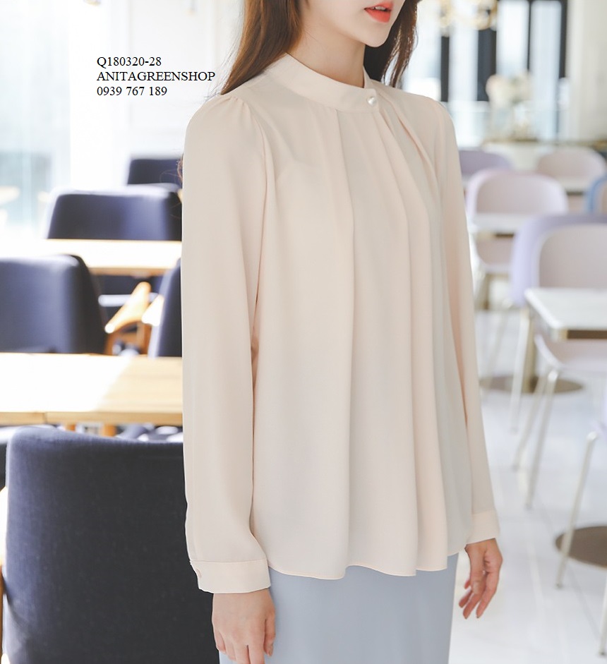 Q180320 ÁO SƠ MI VOAN NỮ THIẾT KẾ