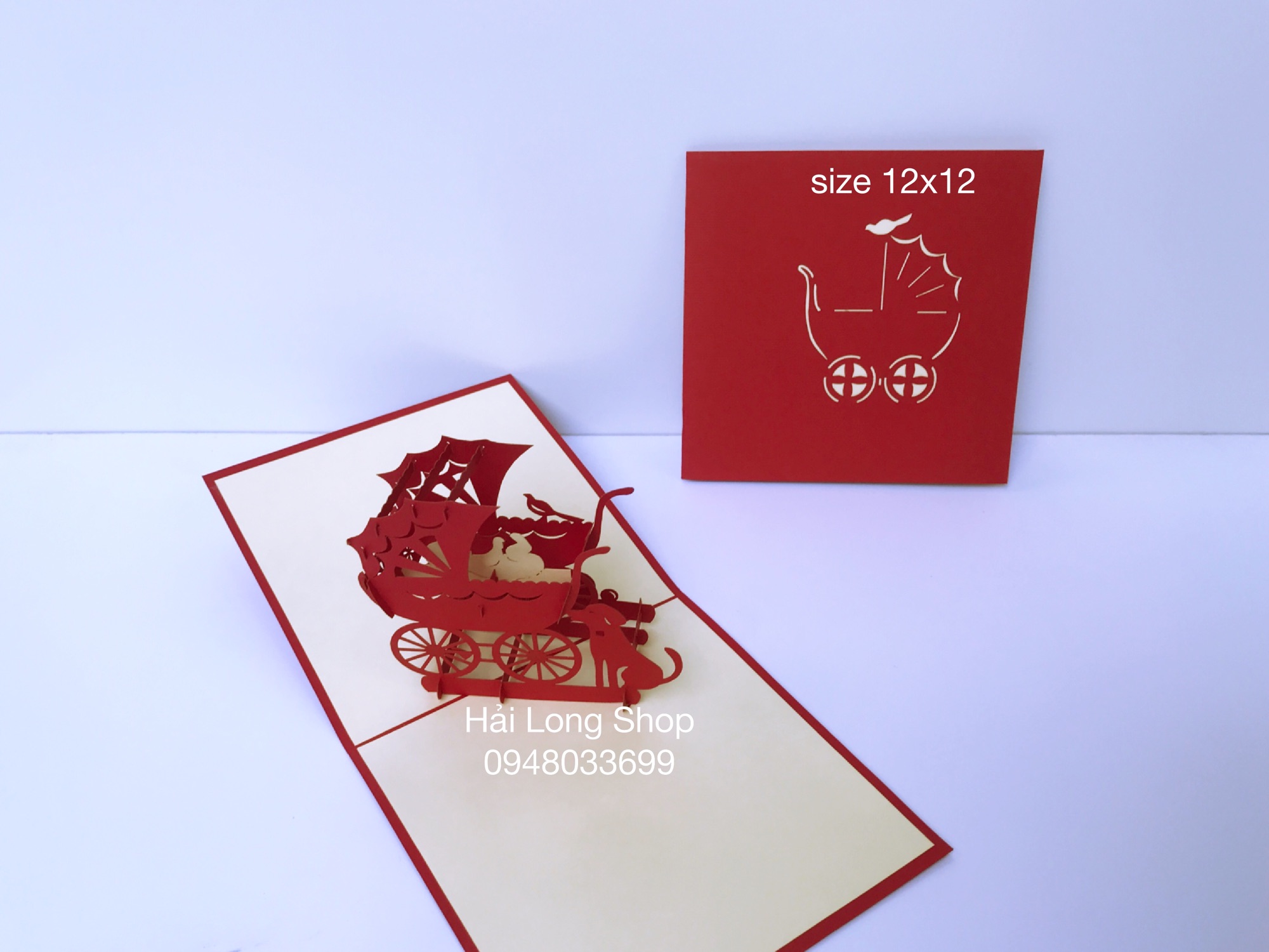 Xe Nôi 1 - Baby - Love - Thiệp 3D