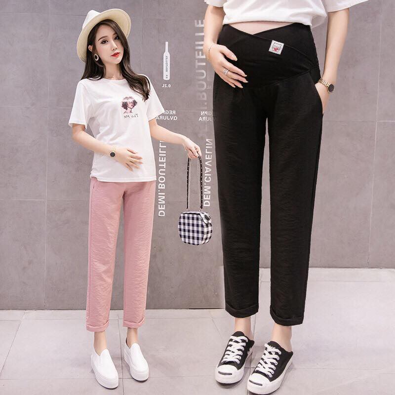 Quần baggy bầu cạp chéo