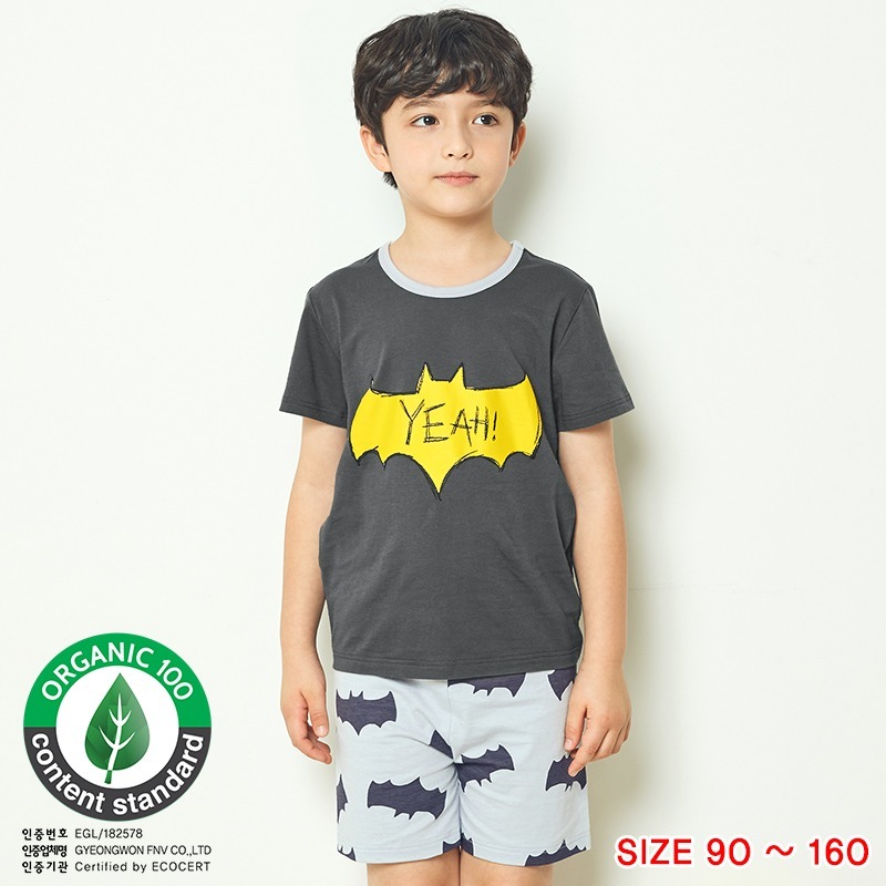 Đồ bộ ngắn tay mặc nhà cotton mịn cho bé trai U3023 - Unifriend Hàn Quốc, Cotton Organic