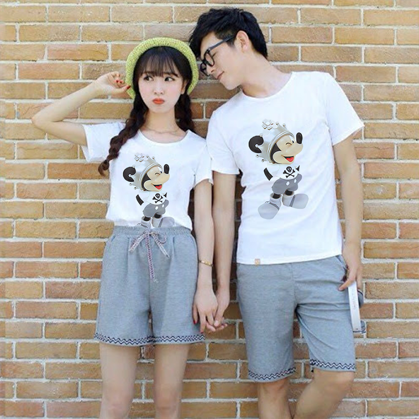 Áo thun mickey king and queen cao cấp