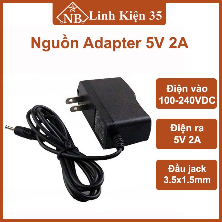 Nguồn adapter 5v 2a jack nhỏ 3.5*1.5mm