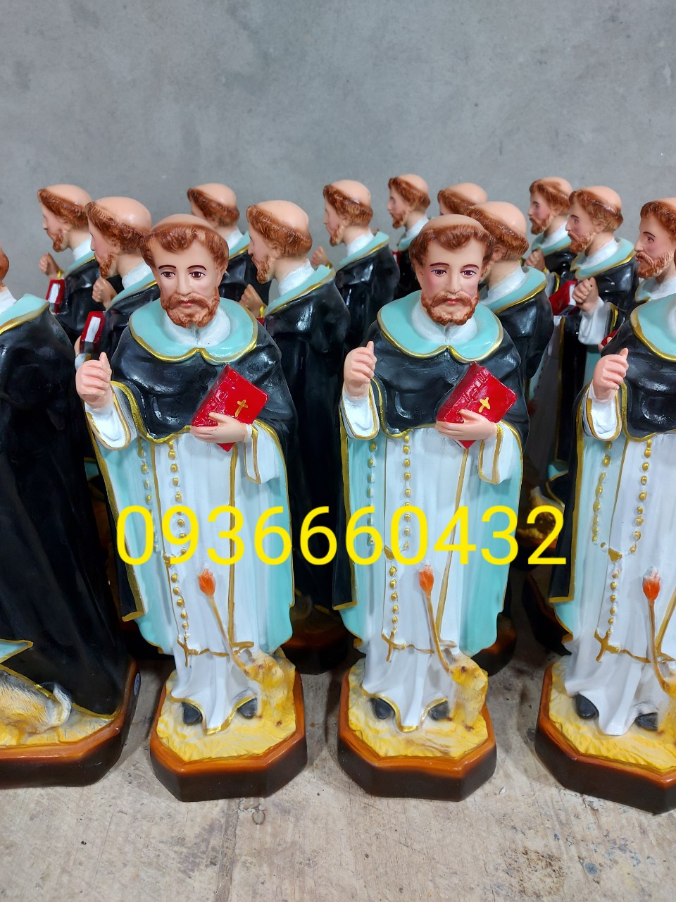 Tượng Công giáo Thánh Đa Minh 40cm poly composite