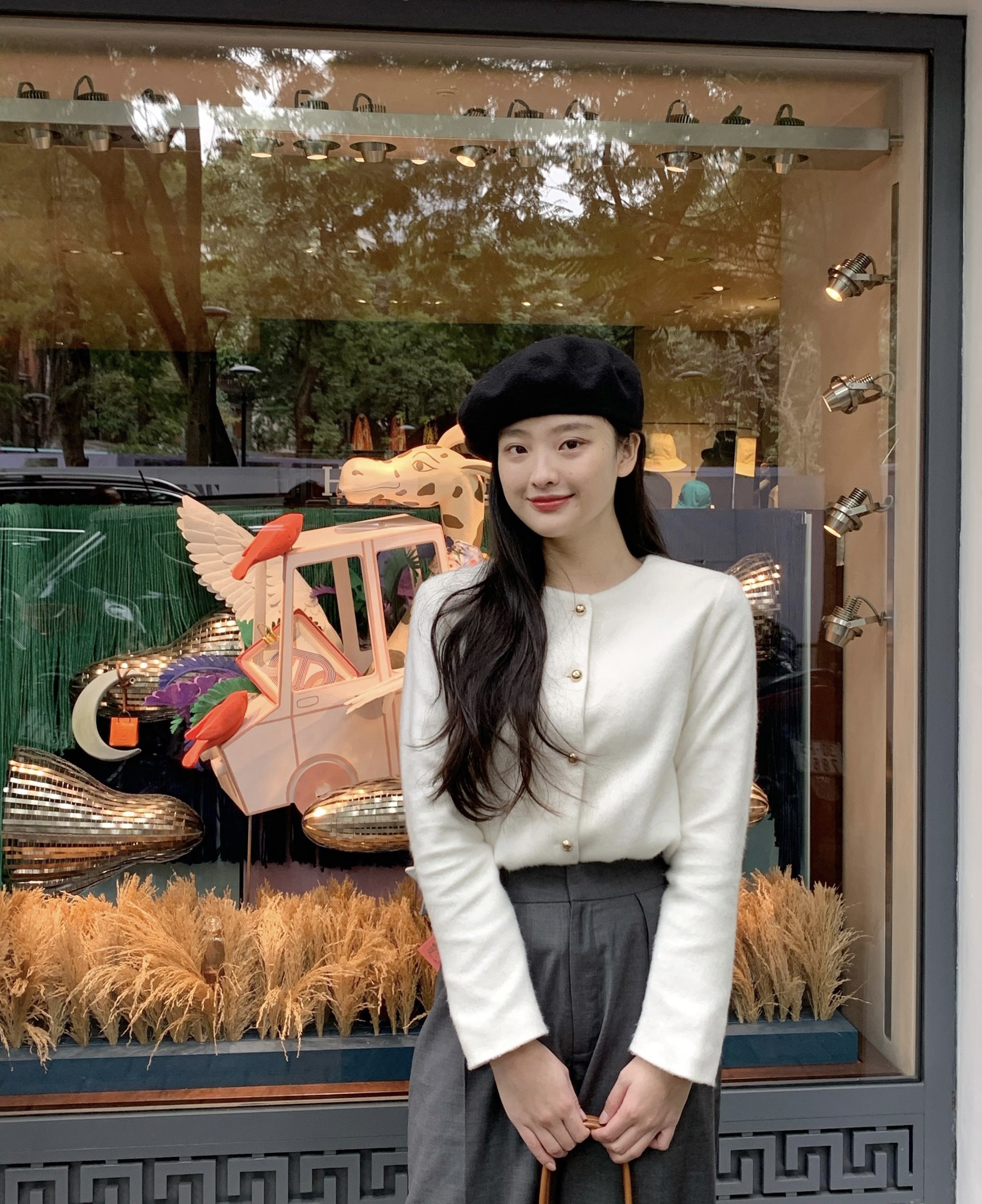 Áo Khoác Lông - Ruffle Blouse