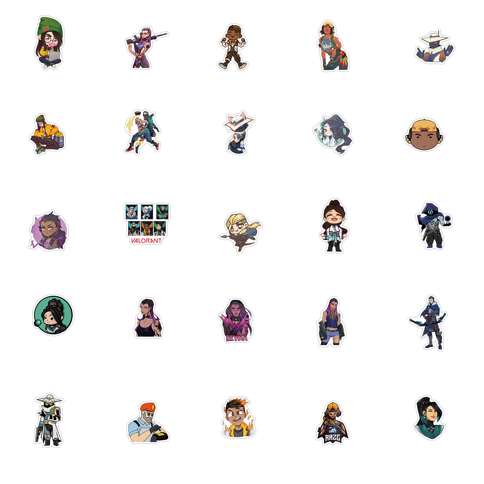 Stickers game Valorant 50 nhãn dán không thấm nước
