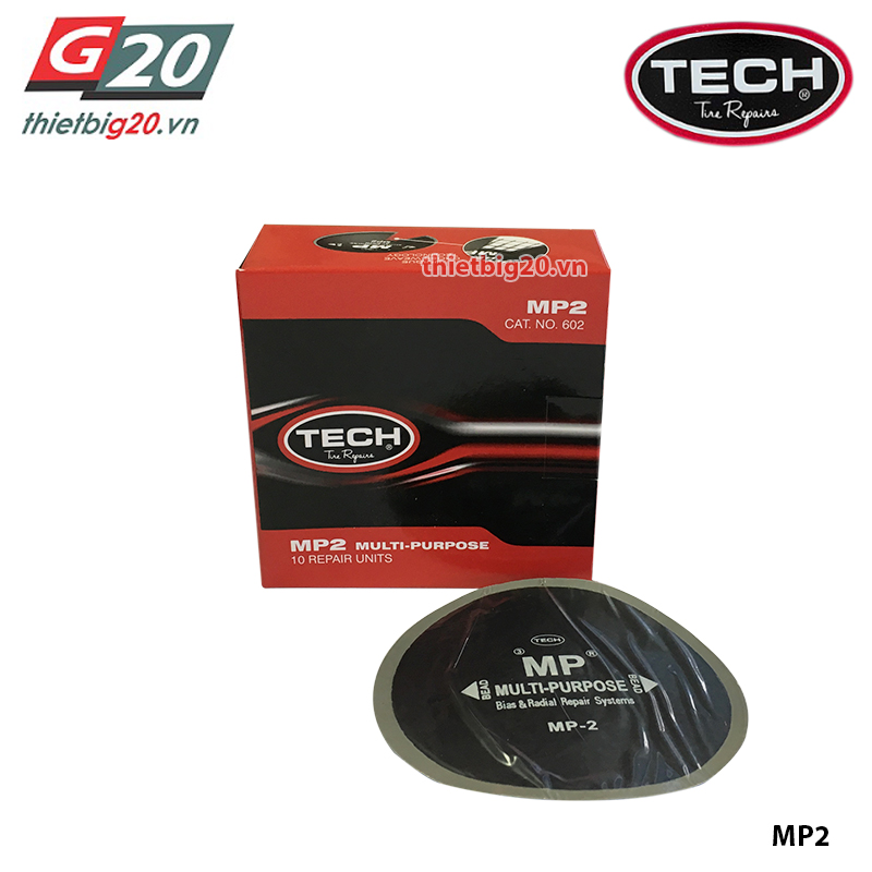 Hộp 10 miếng vá lốp xe hơi TECH MP-2 (BIAS/RADIAL, 90MM)