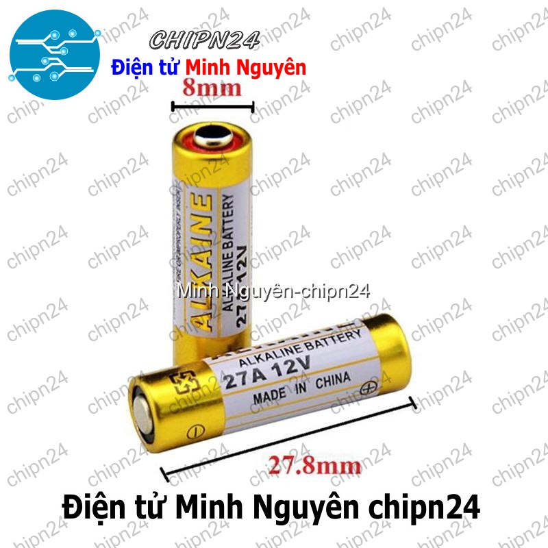 [2 viên] Pin Remote Cửa Cuốn 12V 27A - HH003134