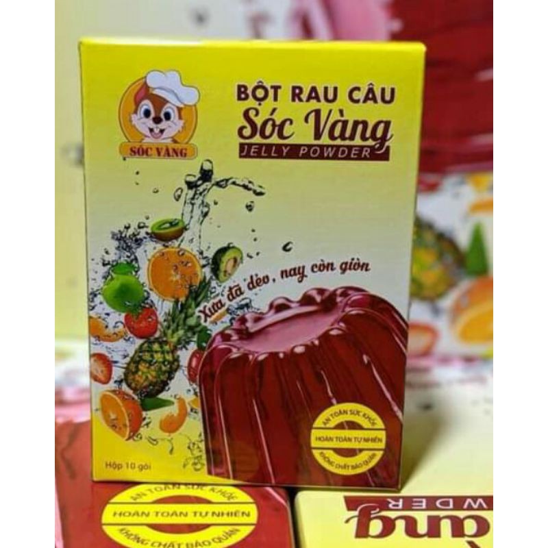 Hộp bột rau câu dẻo sóc vàng