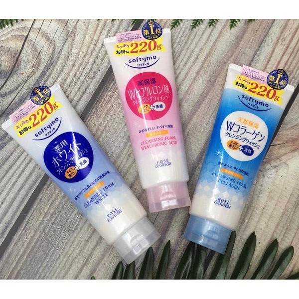 Sữa Rửa Mặt Trắng Da Kose Softymo Nhật Bản 220g