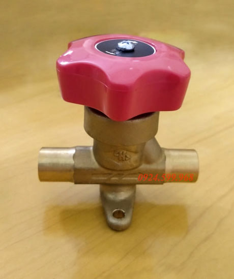 Hand valve - Van chặn tay phi 12 - Van chặn gas lạnh bằng đồng phi 12 - Van chặn tay gas lạnh bằng đồng, phụ kiện kho lạnh