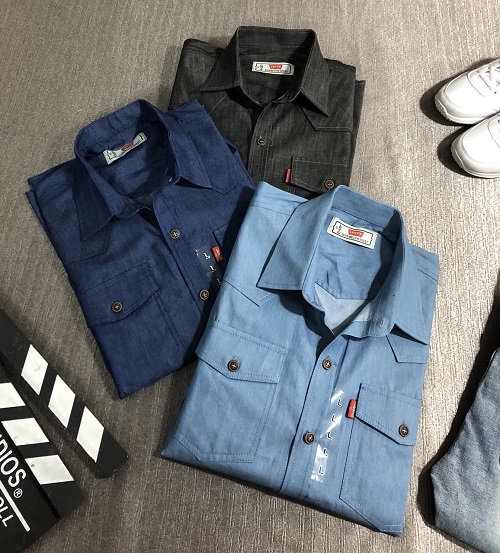 ÁO SƠ MI NAM 2 TÚI VẢI GIA JEAN