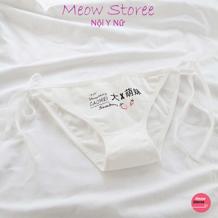 Combo 4 Quần Lót Nữ Cotton Sexy Cột Dây Cute