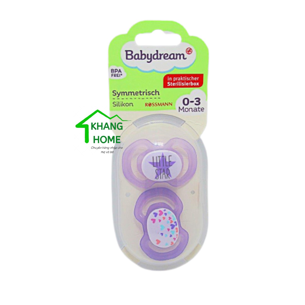 NÚM VÚ/TI GIẢ BABYDREAM SIZE 0 - 3 THÁNG (LOẠI 1 CÁI HOẶC 2 CÁI/SET)