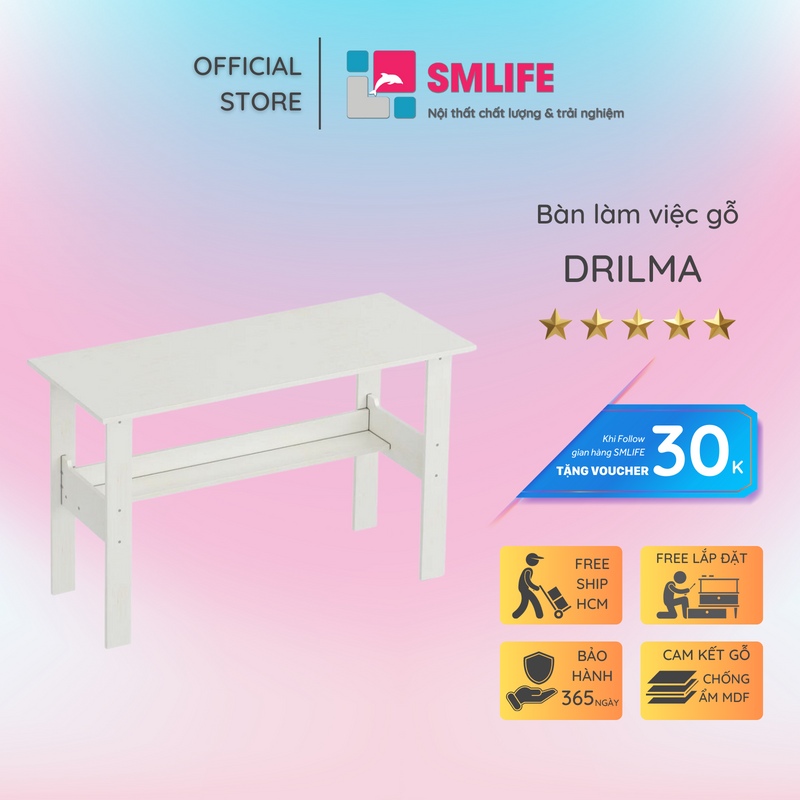 Bàn học sinh thiết kế thông minh đa chức năng smlife drilma