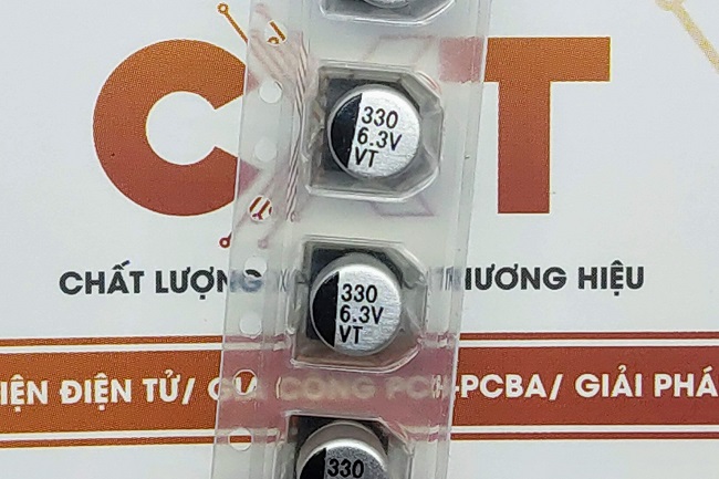 Tụ nhôm 330uf 6.3v 6.3x7.7mm