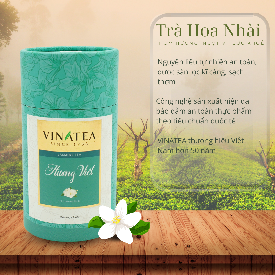 Trà Vinatea Nhài lon 80g