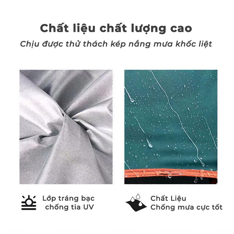 Lều Cắm Trại Tự Bung 4 Người 2 Lớp