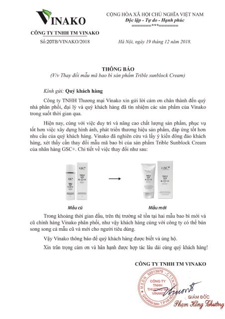 Kem Chống Nắng Gsc Hàn Quốc