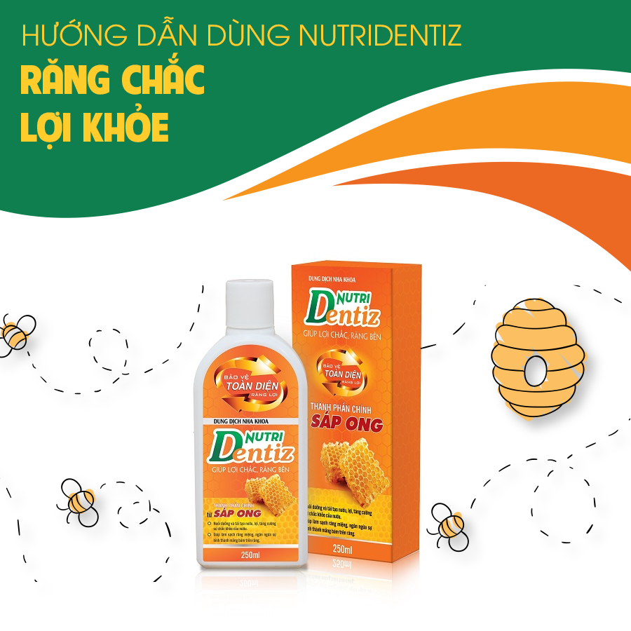 Dung Dịch Nha Khoa NUTRIDENTIZ - Cho Răng Lợi Chắc Khỏe