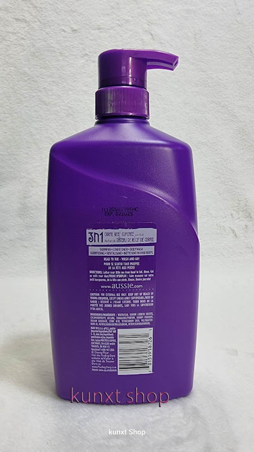 Dầu gội , sữa tắm 3in1 cho be Aussie Kids ( 778 ml )
