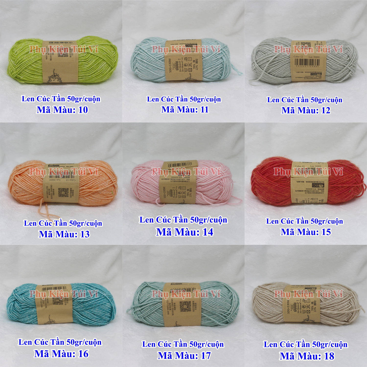 Len cúc tần 40k/50g ~130m