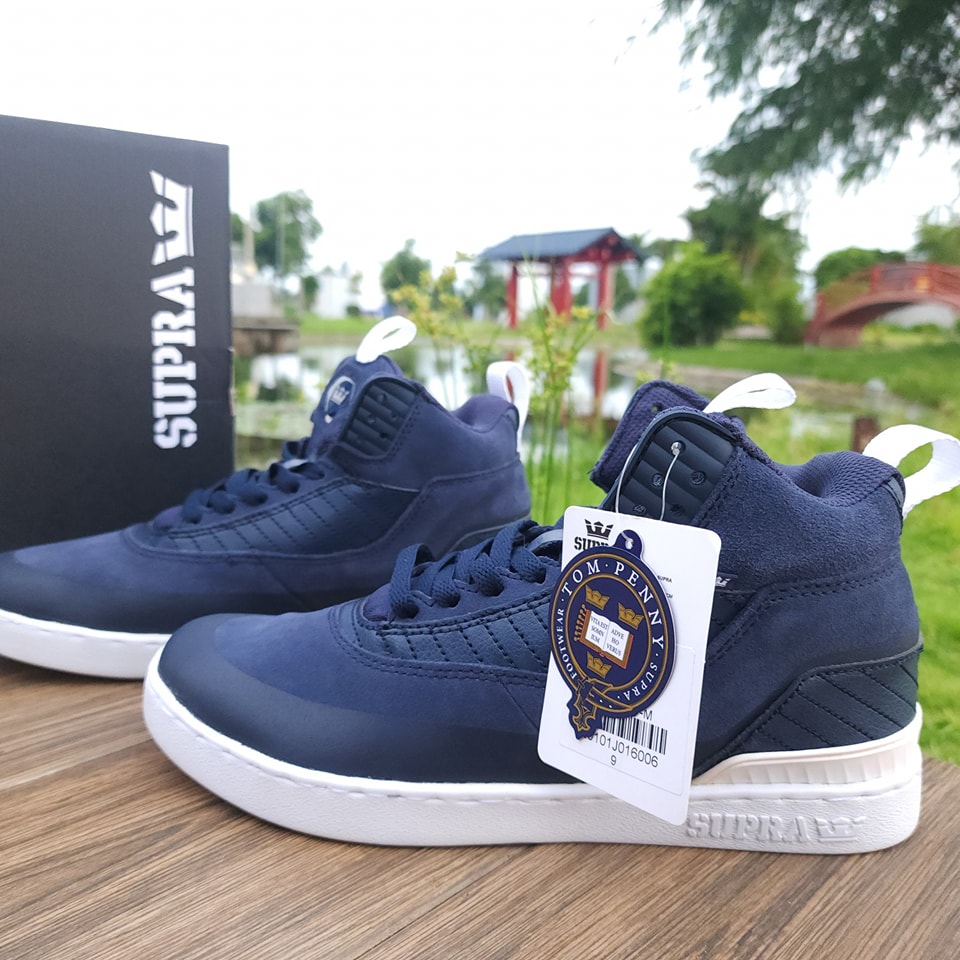 [ Chính hãng ] GIày Supra Penny Pro da thuộc màu xanh Navy mới