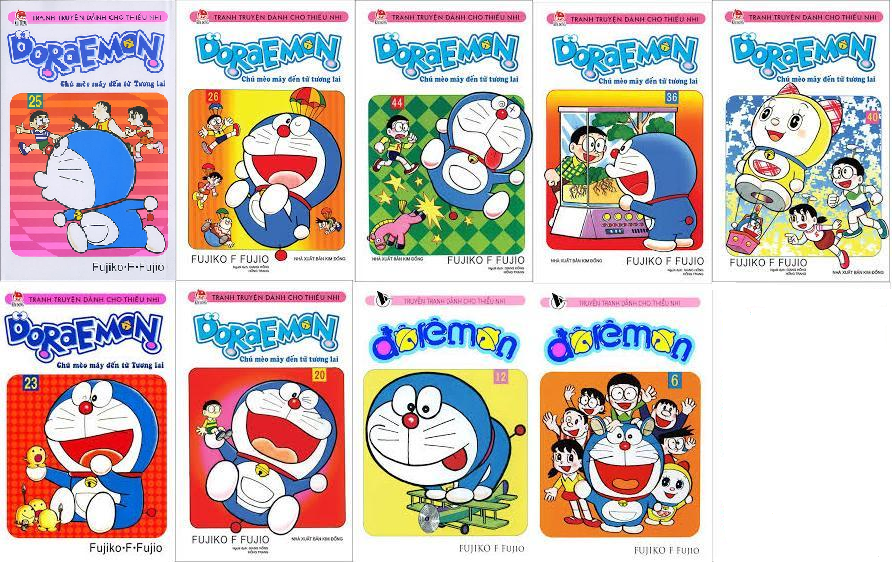 Sách - Combo 9 quyển truyện Doraemon ngắn - giao tập ngẫu nhiên