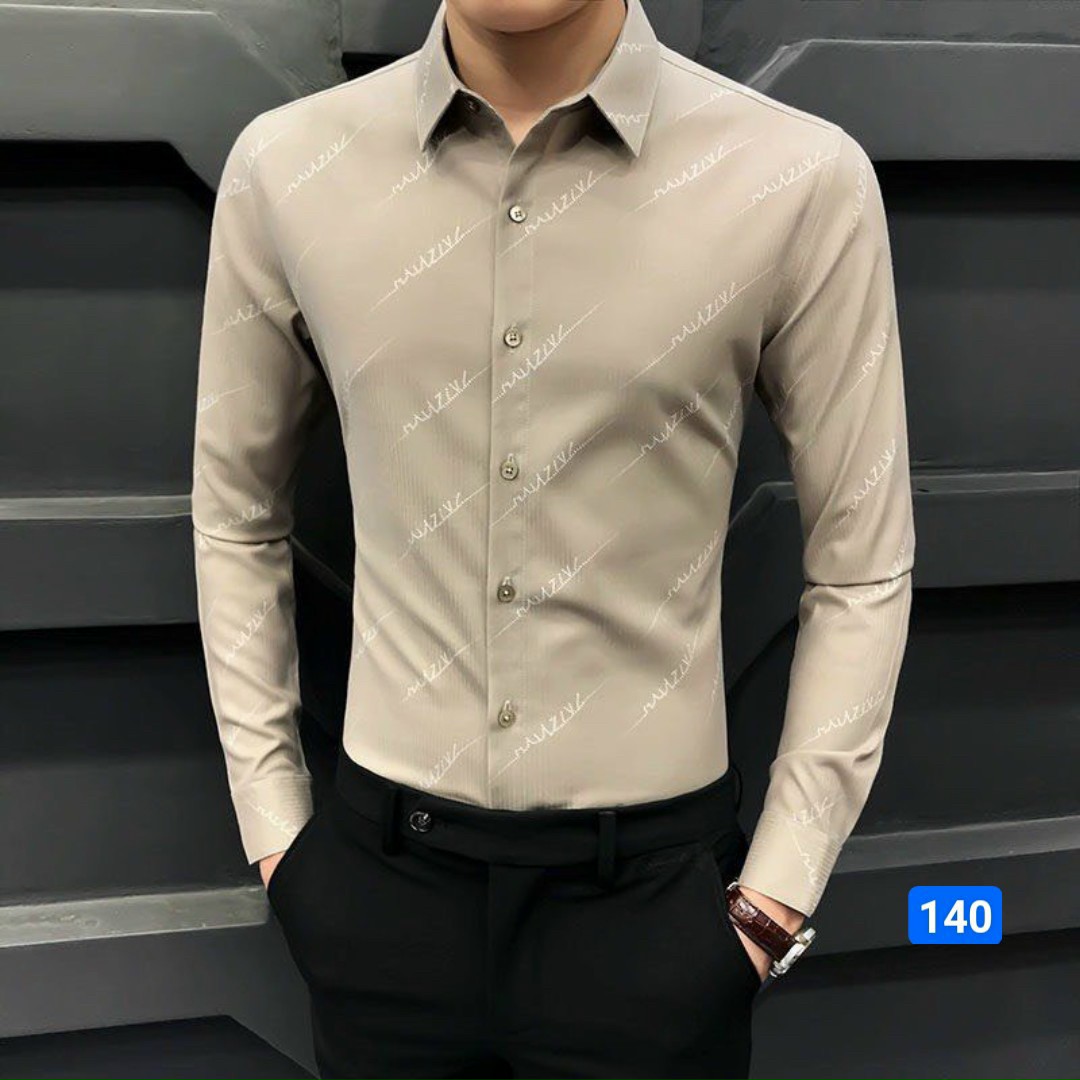 Áo sơ mi nam , sơ mi tay dài chất liệu coton lụa cao cấp - chuẩn men kingshopps ct-54