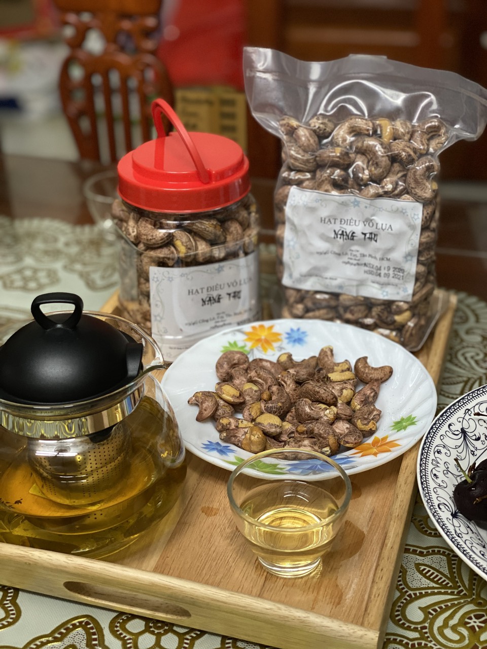 Hạt điều vỏ lụa loại 1 -  gói 500gr