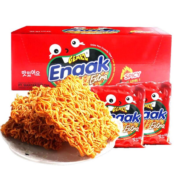 (2 Vị) Thùng Snack Mì Trẻ Em Gemez Enaak Extra (24 gói 30gr)