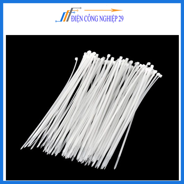 Gói 500 Dây Thít, Dây Buộc 4x200mm Trắng