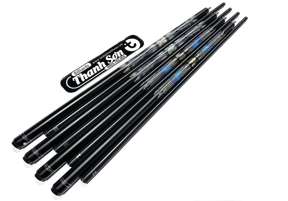 COMBO CƠ BIDA LỖ CUE MALL PHỦ CARBON [ BAO CƠ + BAO TAY ]