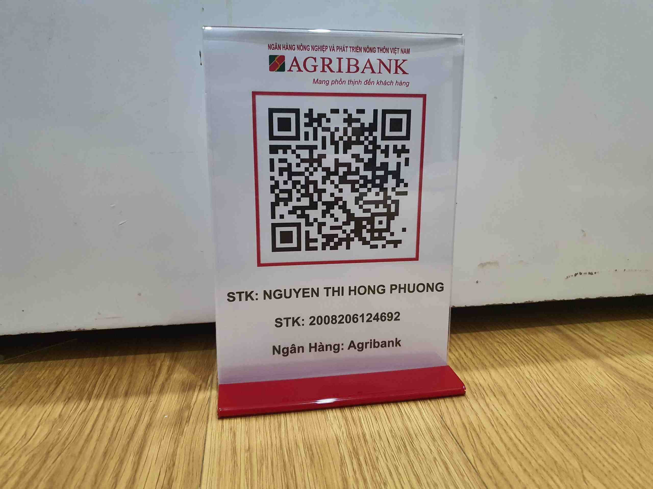 Menu Mã QR CODE để bàn mica