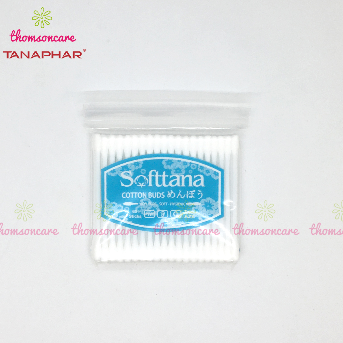 Bông ngoáy tai cho bé SOFTTANA - Tăm bông cho bé, người lớn của Tanaphar, vệ sinh tai sau khi tắm, bơi