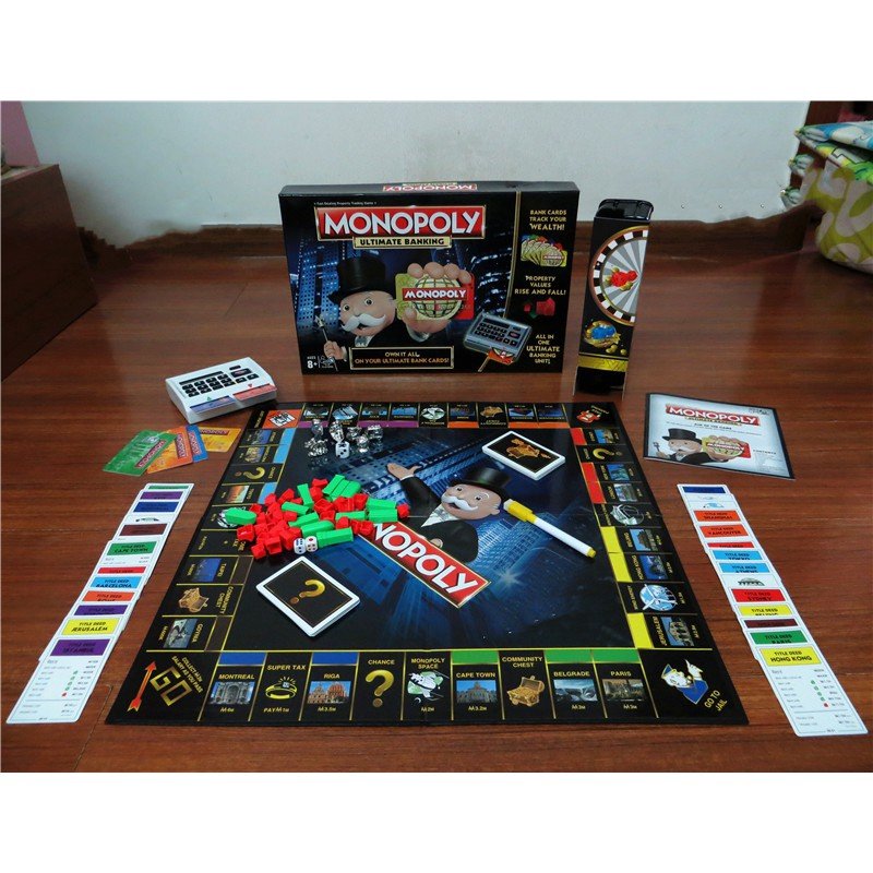 [Hoàn tiền 10%][Hoàn tiền 6%]Cờ tỷ phú Monopoly Ultimate Banking , Monopoly Here & Now The World Edition