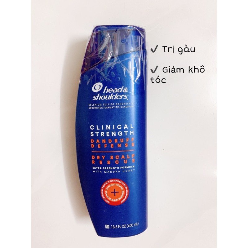 Dầu gội làm sạch gàu Head & Shoulders Max Strength without APx Clinical Strength 400ml