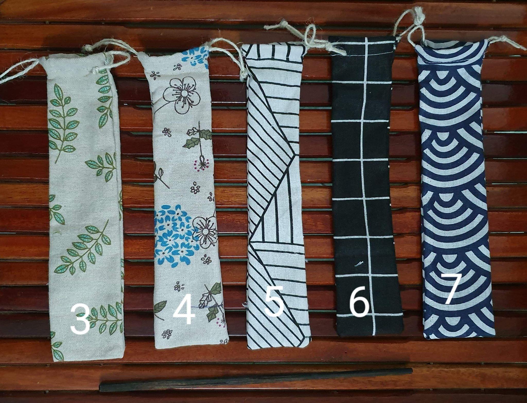 [HCM]. Túi vải nhỏ đựng ống hút