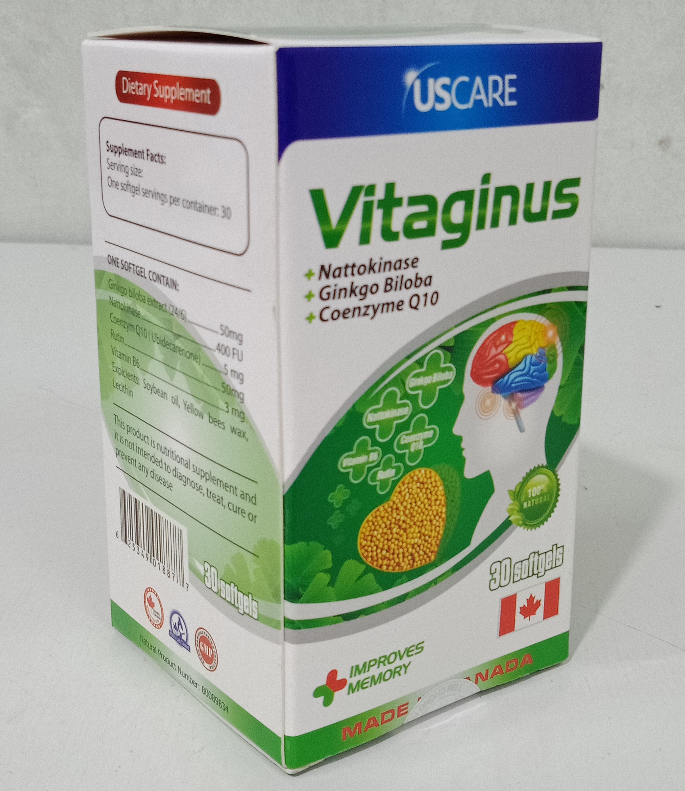Viên uống bổ não Vitaginus ( 30 viên/ hộp)